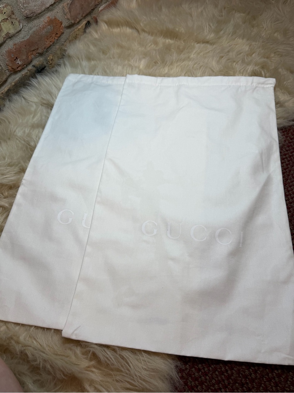 Gucci - Large White Cotton Dust Bags for Tall Boots, Set of 2